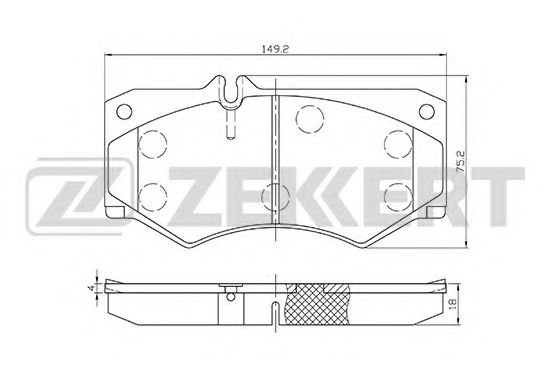 BS-1151 ZEKKERT Brake Pad Set, disc brake