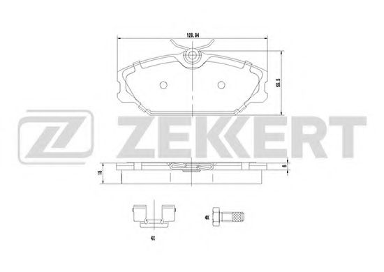 BS-1159 ZEKKERT Brake Pad Set, disc brake
