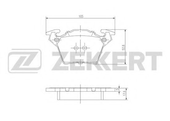 BS-1160 ZEKKERT Brake Pad Set, disc brake