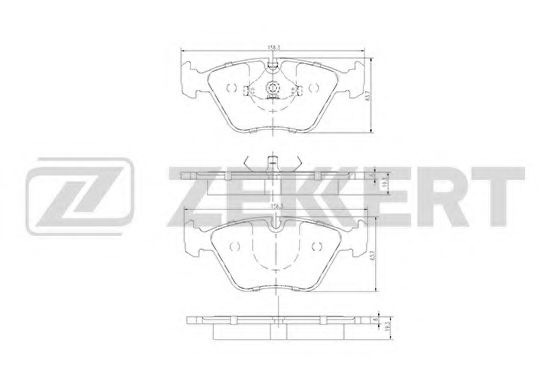 BS-1210 ZEKKERT Brake Pad Set, disc brake