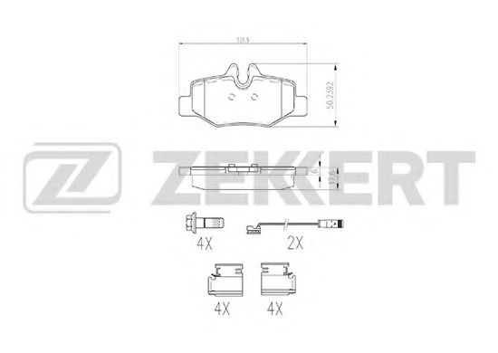 BS-1212 ZEKKERT Brake Pad Set, disc brake