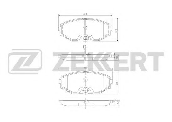 BS-1220 ZEKKERT Brake Pad Set, disc brake
