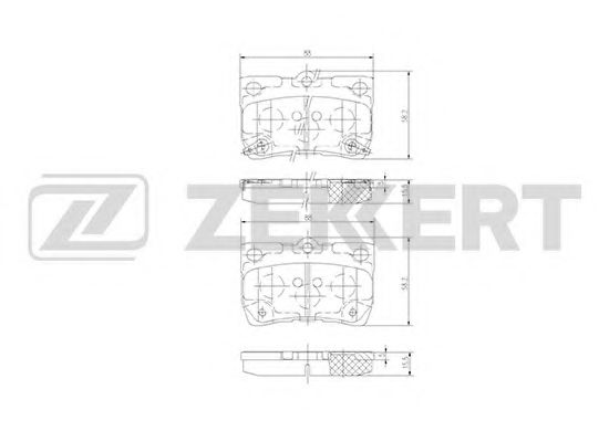BS-1224 ZEKKERT Brake Pad Set, disc brake