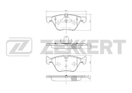 BS-1252 ZEKKERT Brake Pad Set, disc brake