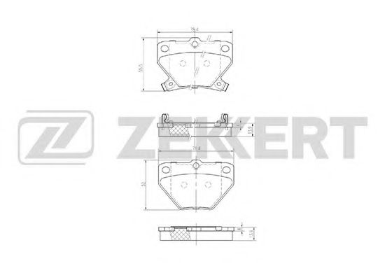 BS-1267 ZEKKERT Brake Pad Set, disc brake