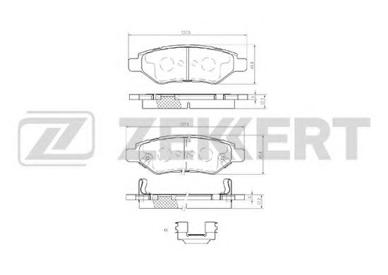 BS-1274 ZEKKERT Brake Pad Set, disc brake