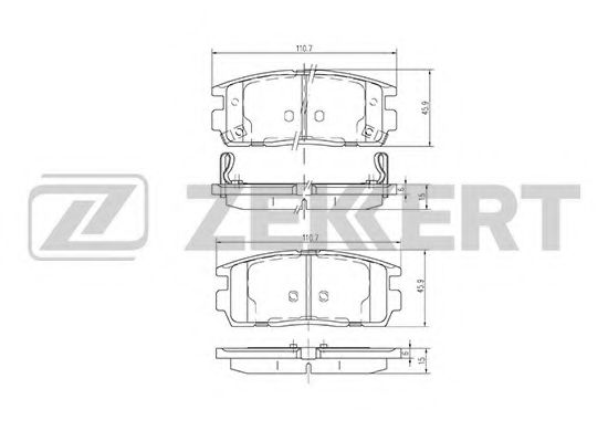 BS-1299 ZEKKERT Brake Pad Set, disc brake