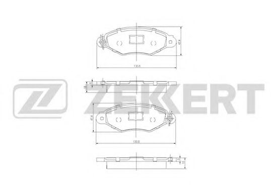 BS-1443 ZEKKERT Brake Pad Set, disc brake