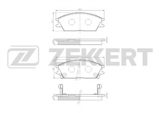 BS-1705 ZEKKERT Brake Pad Set, disc brake