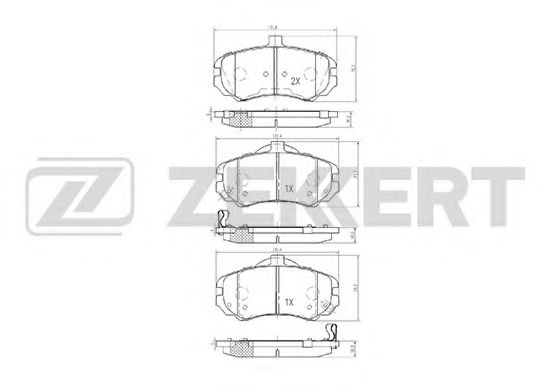 BS-1797 ZEKKERT Brake Pad Set, disc brake