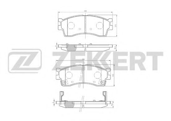 BS-1904 ZEKKERT Brake Pad Set, disc brake