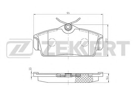 BS-2313 ZEKKERT Brake Pad Set, disc brake