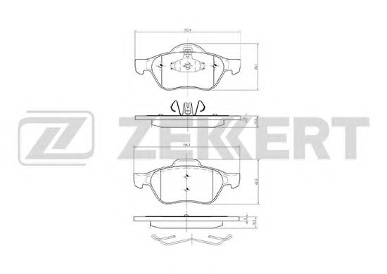 BS-2514 ZEKKERT Brake Pad Set, disc brake