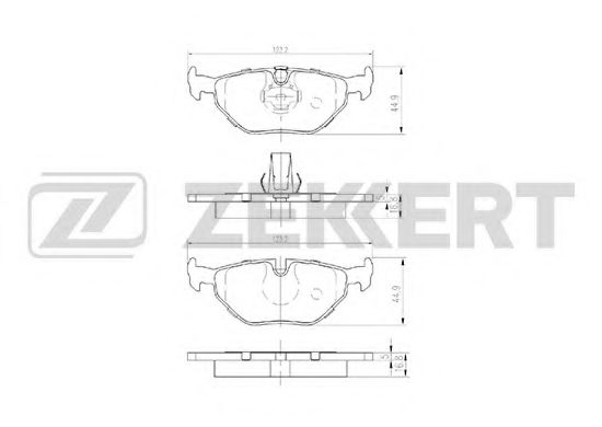 BS-2850 ZEKKERT Brake Pad Set, disc brake