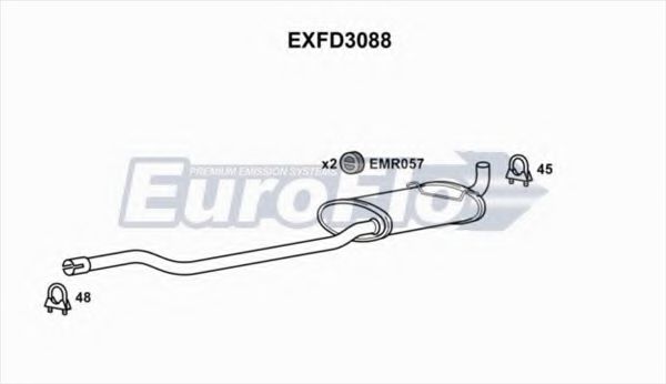 EXFD3088 EUROFLO Middle Silencer