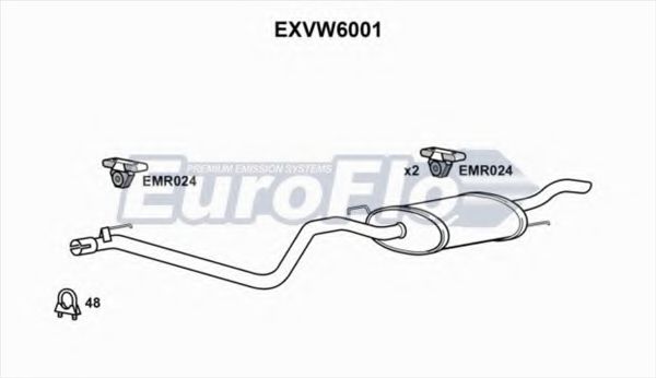 EXVW6001 EUROFLO Endschalldämpfer