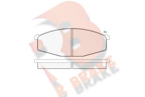 RB0347 R+BRAKE Brake System Brake Pad Set, disc brake