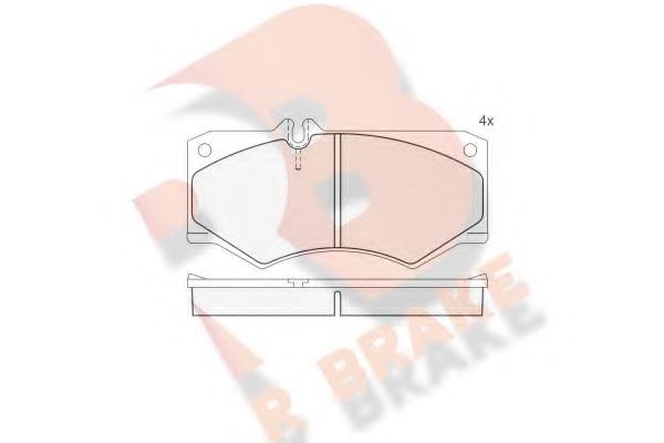 RB0405 R+BRAKE Brake System Brake Pad Set, disc brake