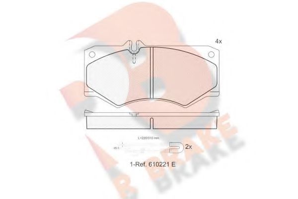 RB0405-113 R+BRAKE Brake System Brake Pad Set, disc brake