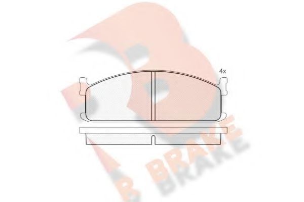RB0521 R+BRAKE Brake System Brake Pad Set, disc brake