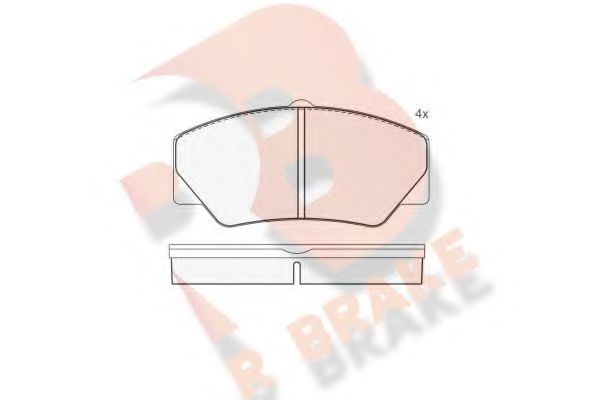 RB0542 R+BRAKE Brake System Brake Pad Set, disc brake