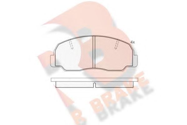 RB0604 R+BRAKE Brake System Brake Pad Set, disc brake