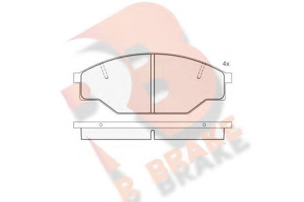 RB0614 R+BRAKE Brake System Brake Pad Set, disc brake
