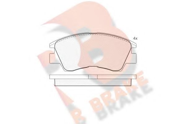 RB0791 R+BRAKE Brake System Brake Pad Set, disc brake