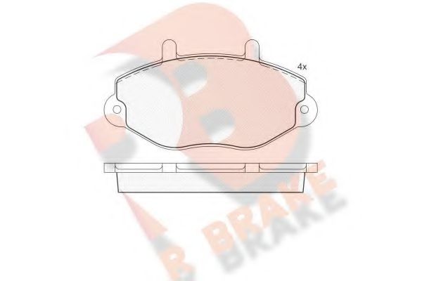 RB0897 R+BRAKE Bremsanlage Bremsbelagsatz, Scheibenbremse