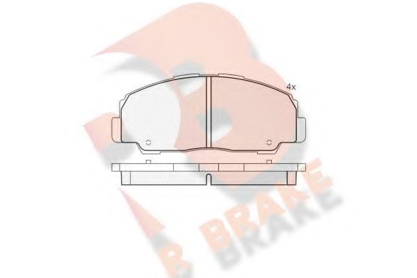 RB1022 R+BRAKE Brake System Brake Pad Set, disc brake