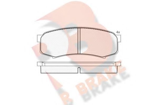 RB1027 R+BRAKE Brake System Brake Pad Set, disc brake
