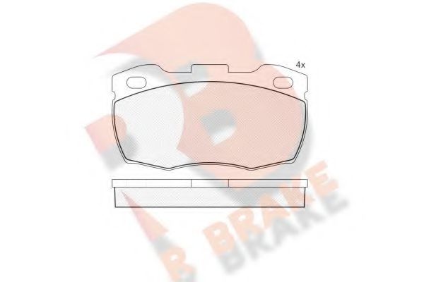 RB1089 R+BRAKE Brake System Brake Pad Set, disc brake