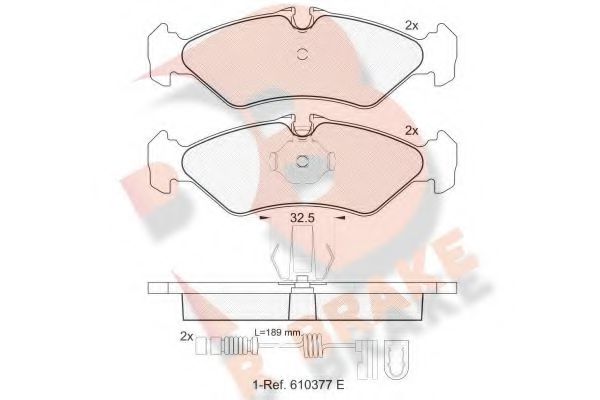 RB1102-203 R+BRAKE Brake System Brake Pad Set, disc brake