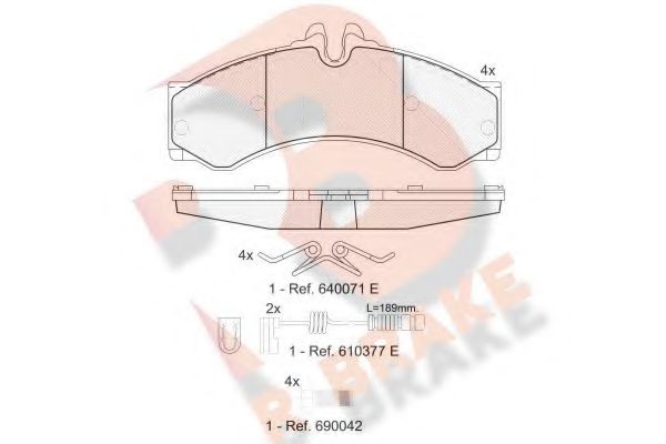 RB1126-203 R+BRAKE Brake System Brake Pad Set, disc brake
