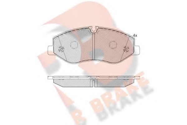 RB2191 R+BRAKE Brake System Brake Pad Set, disc brake