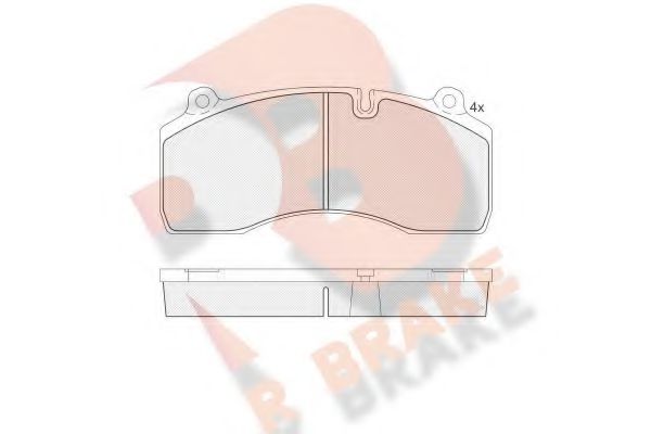 RB1977 R+BRAKE Brake System Brake Pad Set, disc brake