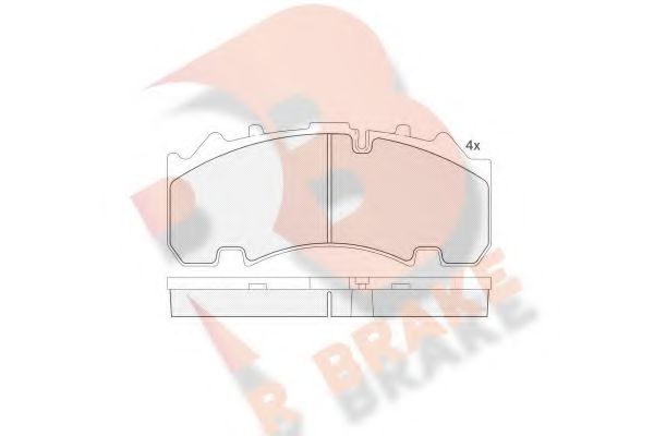 RB2155 R+BRAKE Brake System Brake Pad Set, disc brake