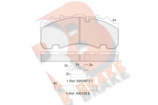 RB2155-066 R BRAKE Brake Pad Set, disc brake