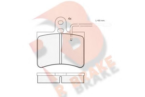 RB0136 R+BRAKE Brake System Brake Pad Set, disc brake