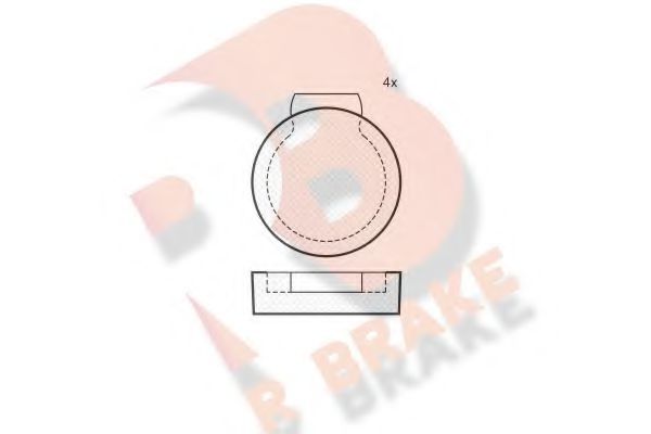 RB0202 R+BRAKE Brake System Brake Pad Set, disc parking brake