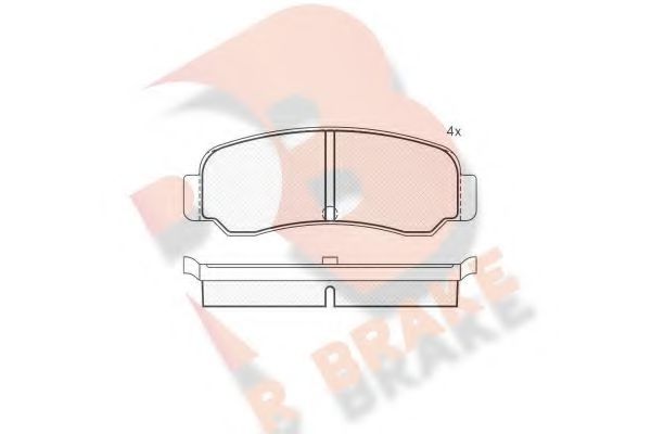 RB0274 R+BRAKE Brake System Brake Pad Set, disc brake