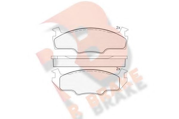 RB0334 R+BRAKE Bremsanlage Bremsbelagsatz, Scheibenbremse