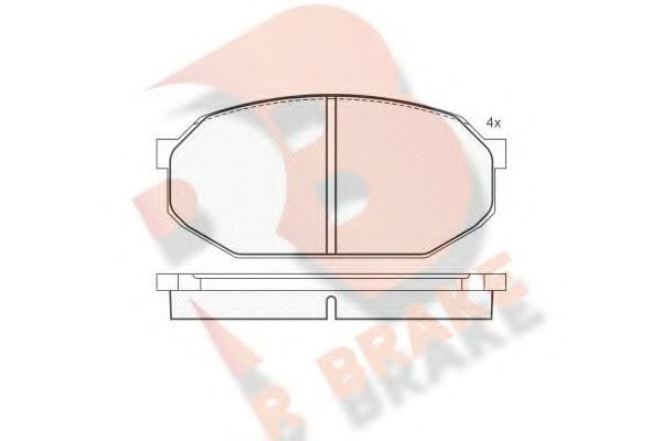 RB0401 R+BRAKE Brake System Brake Pad Set, disc brake