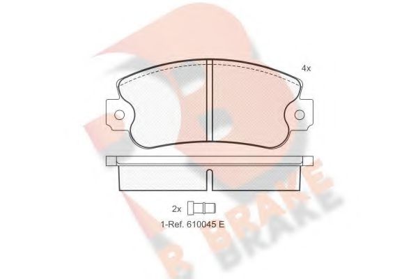 RB0418 R+BRAKE Brake System Brake Pad Set, disc brake