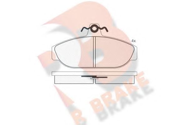 RB0464 R+BRAKE Brake System Brake Pad Set, disc brake