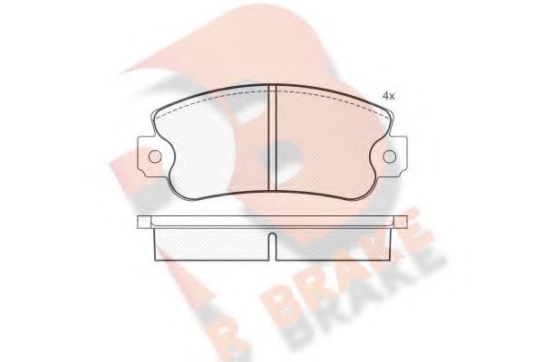 RB0474 R+BRAKE Brake System Brake Pad Set, disc brake