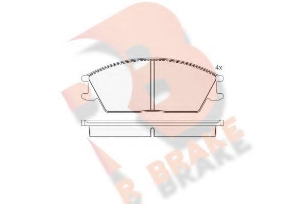 RB0616 R+BRAKE Brake System Brake Pad Set, disc brake
