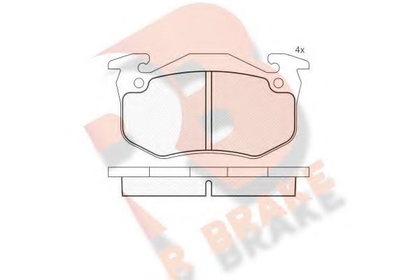 RB0723-204 R+BRAKE Brake System Brake Pad Set, disc brake