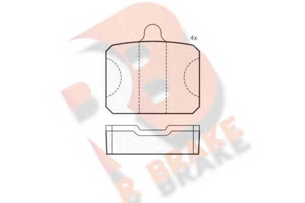 RB0737 R+BRAKE Brake System Brake Pad Set, disc brake
