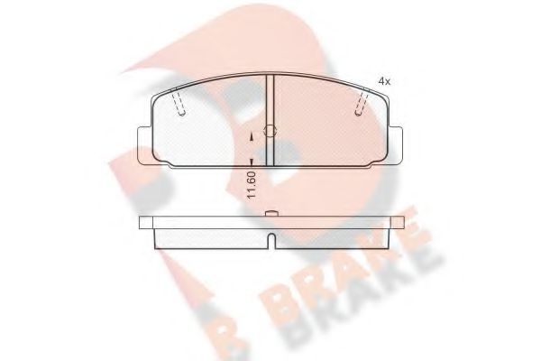 RB0785 R+BRAKE Brake System Brake Pad Set, disc brake